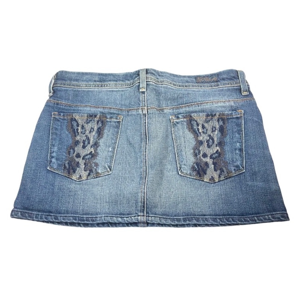 Citizens Of Humanity By Jerome Dahan Denim Jean Mini Skirt leopard pockets